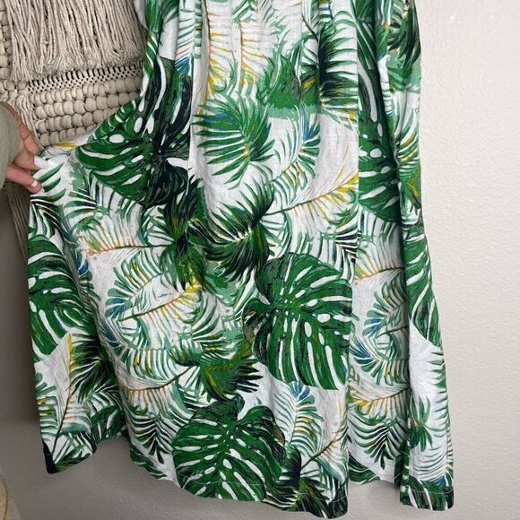 Tahari Tropical Palm Leaf Print Dress - Picture 6 of 7